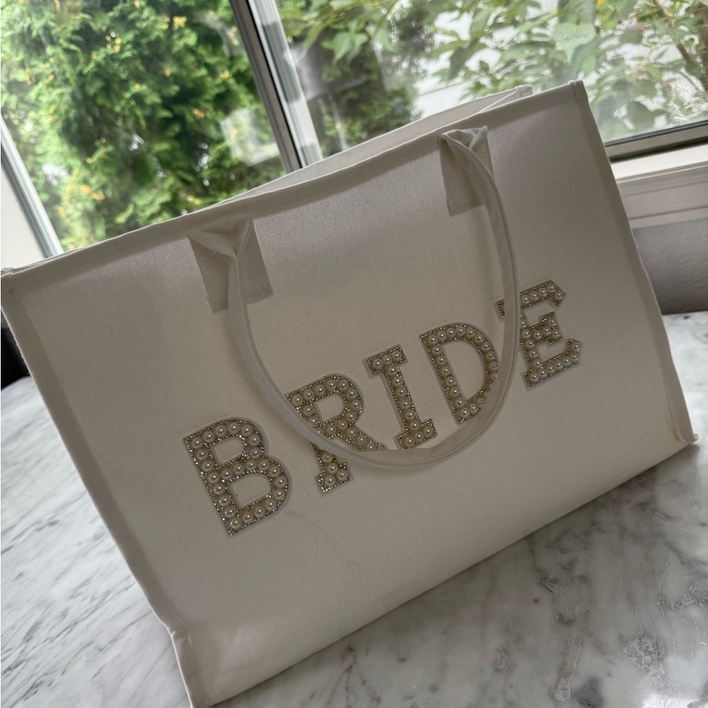 Elegant White Bride Tote Bag